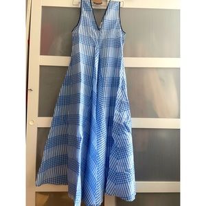 Ganni blue charron maxi dress